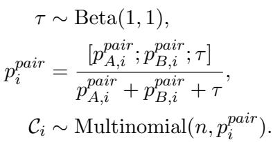 包含平局的成对结果的多项式分布。