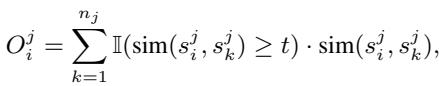 Equation for calculating soft occurrence within a review.