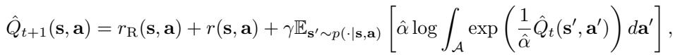 The Soft Bellman update equation for Residual Q-Learning.