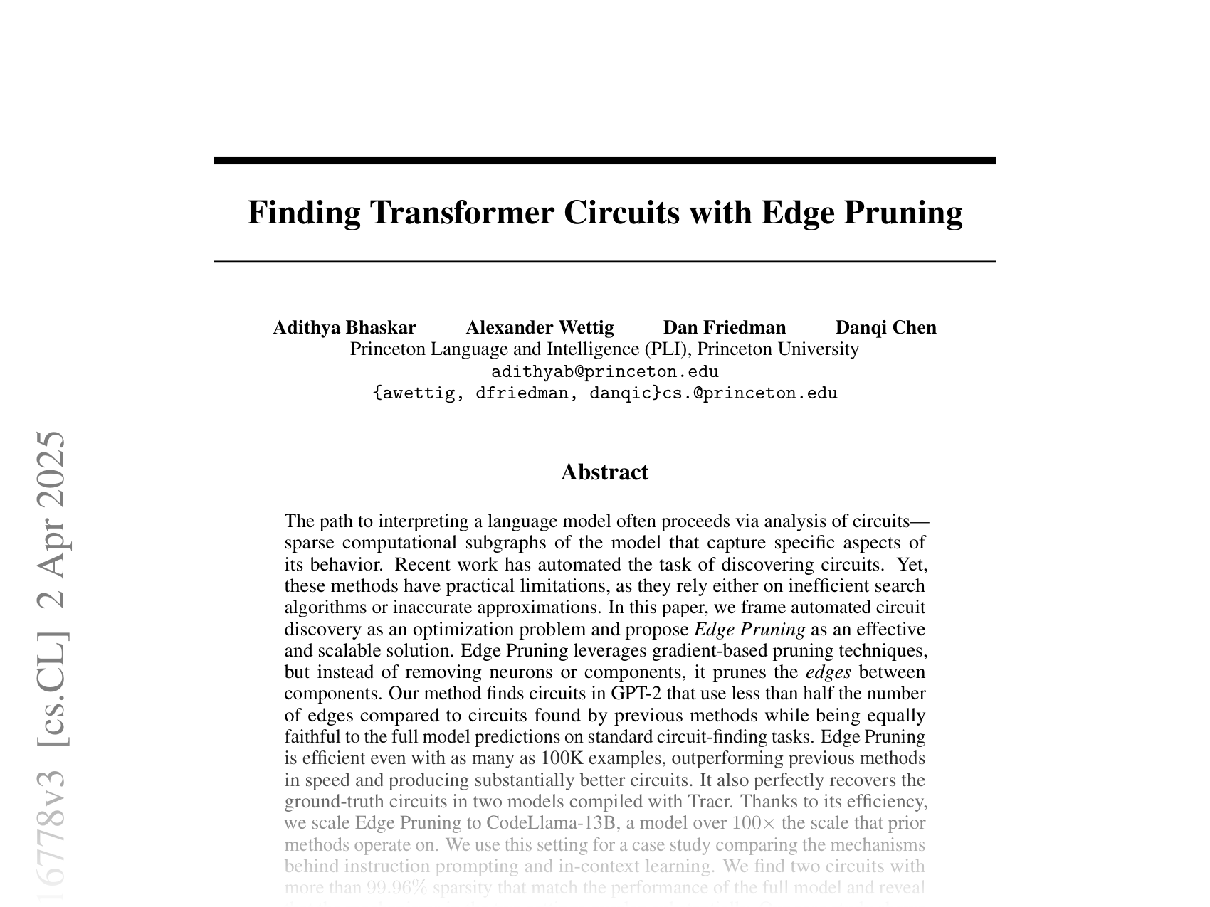 [Finding Transformer Circuits with Edge Pruning 🔗](https://arxiv.org/abs/2406.16778)
