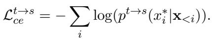投影教师状态的交叉熵损失方程。