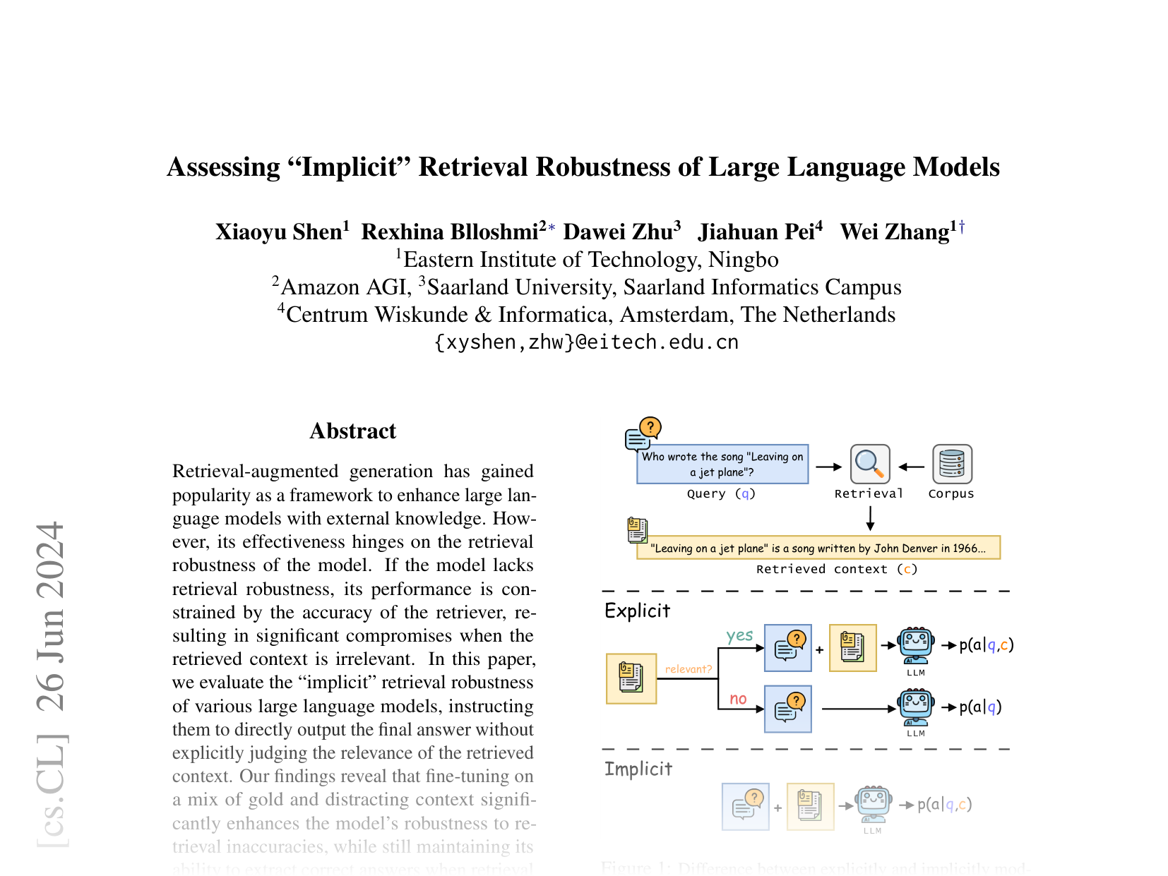 [Assessing "Implicit" Retrieval Robustness of Large Language Models 🔗](https://arxiv.org/abs/2406.18134)