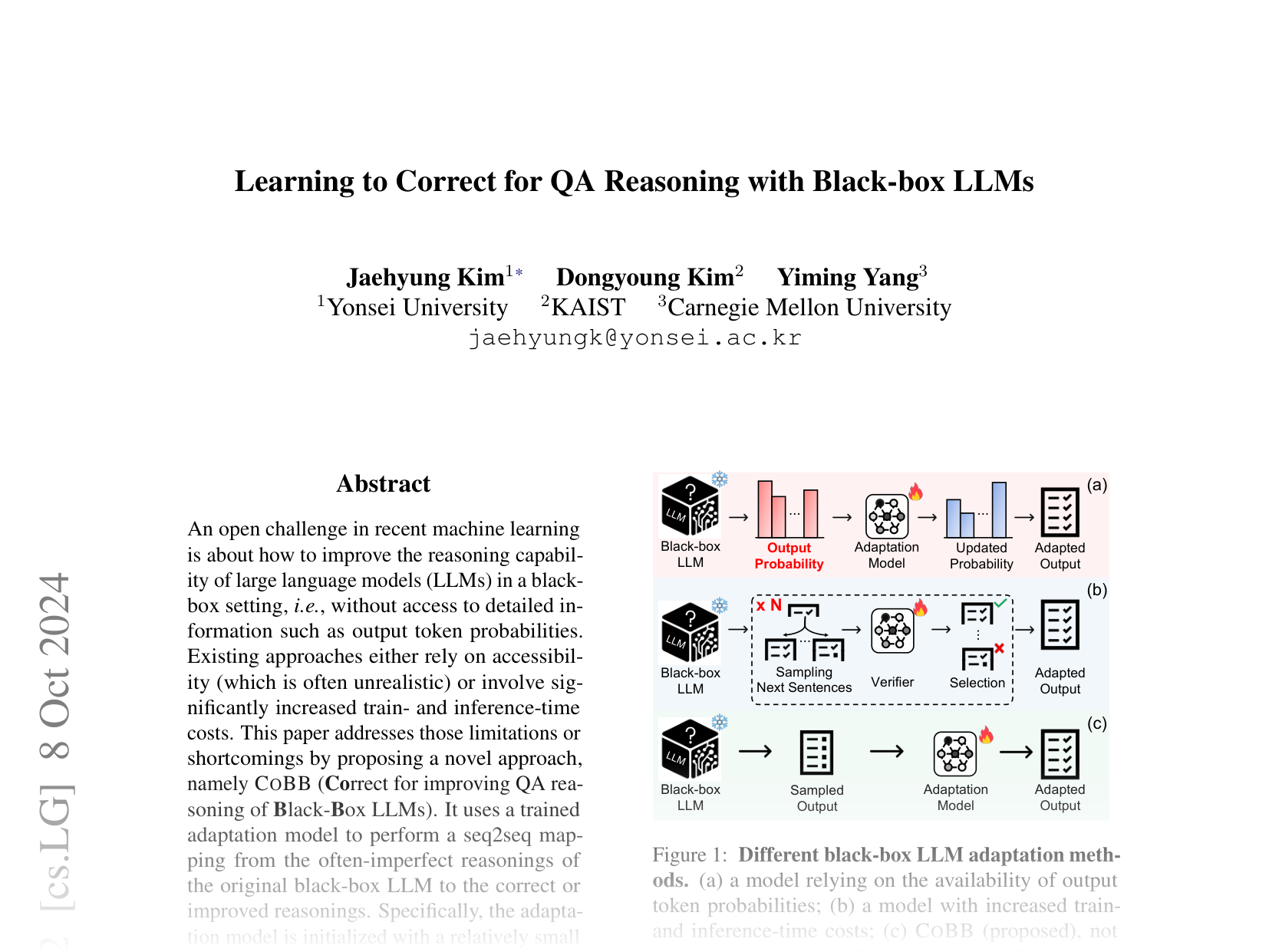 [Learning to Correct for QA Reasoning with Black-box LLMs 🔗](https://arxiv.org/abs/2406.18695)