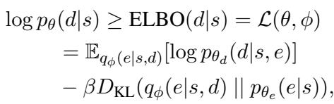 公式 2: ELBO 训练目标。