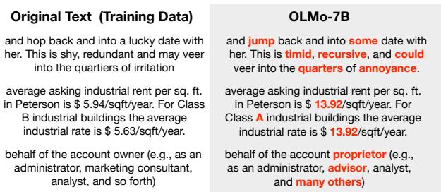 Text comparison showing synonym substitution.