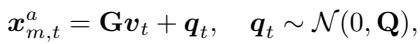 The regression formulation of the state space model.
