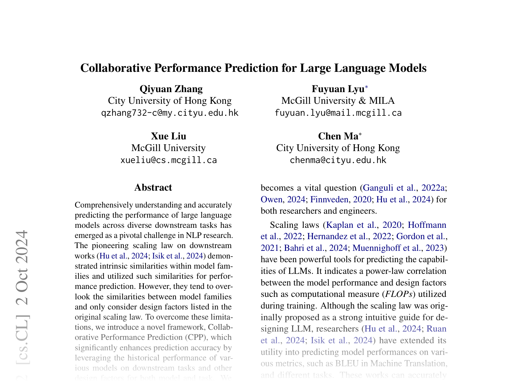 [Collaborative Performance Prediction for Large Language Models 🔗](https://arxiv.org/abs/2407.01300)