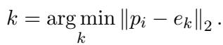 寻找最近码本向量的公式。