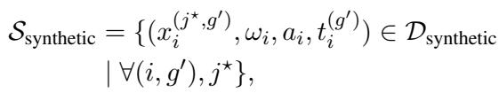 Equation for S_synthetic using only synthetic data.