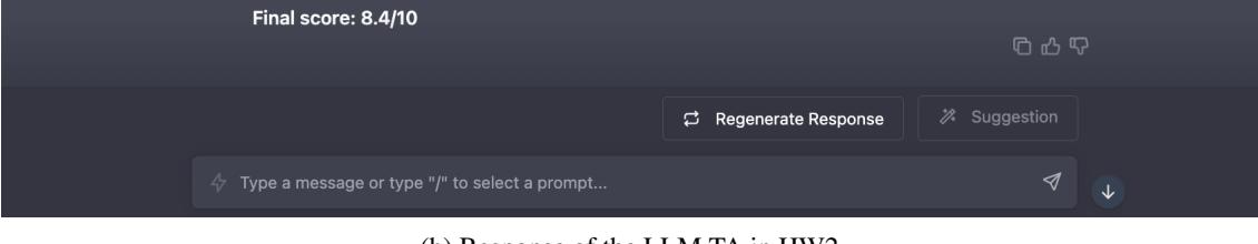 Figure 6: Example of the interface of the LLM TA.