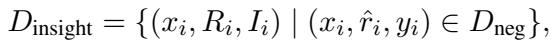 Equation defining the insight corpus containing Reasons and Insights for each mistake.