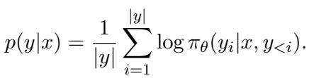 Equation for standard log likelihood maximization.