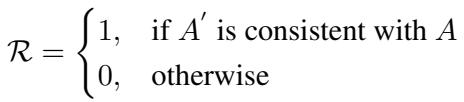 根据直接回答和推理回答之间的一致性确定可靠性的方程。
