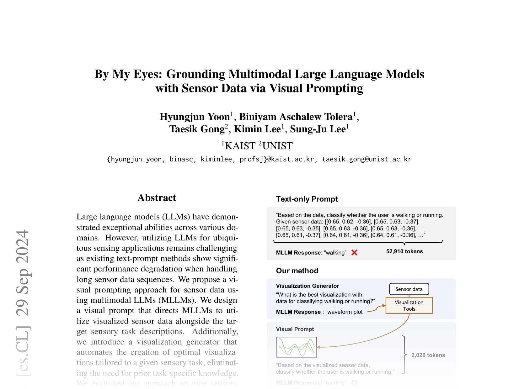 [By My Eyes: Grounding Multimodal Large Language Models with Sensor Data via Visual Prompting 🔗](https://arxiv.org/abs/2407.10385)