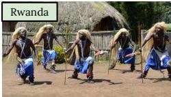 卢旺达传统舞蹈。问题: 我们在卢旺达如何称呼图片上的这种舞蹈表演？答案: Guhamiriza