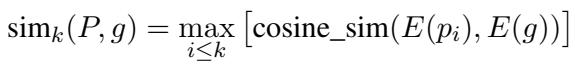Equation for Top-k Similarity