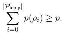 Equation for Top-p Prompt Sampling.