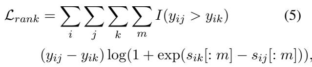 Equation for Ranking Loss