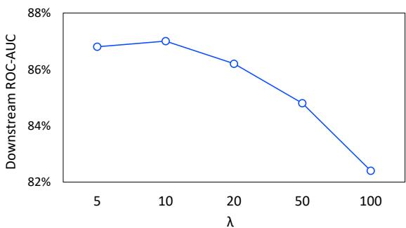 图 5: lambda 超参数分析。