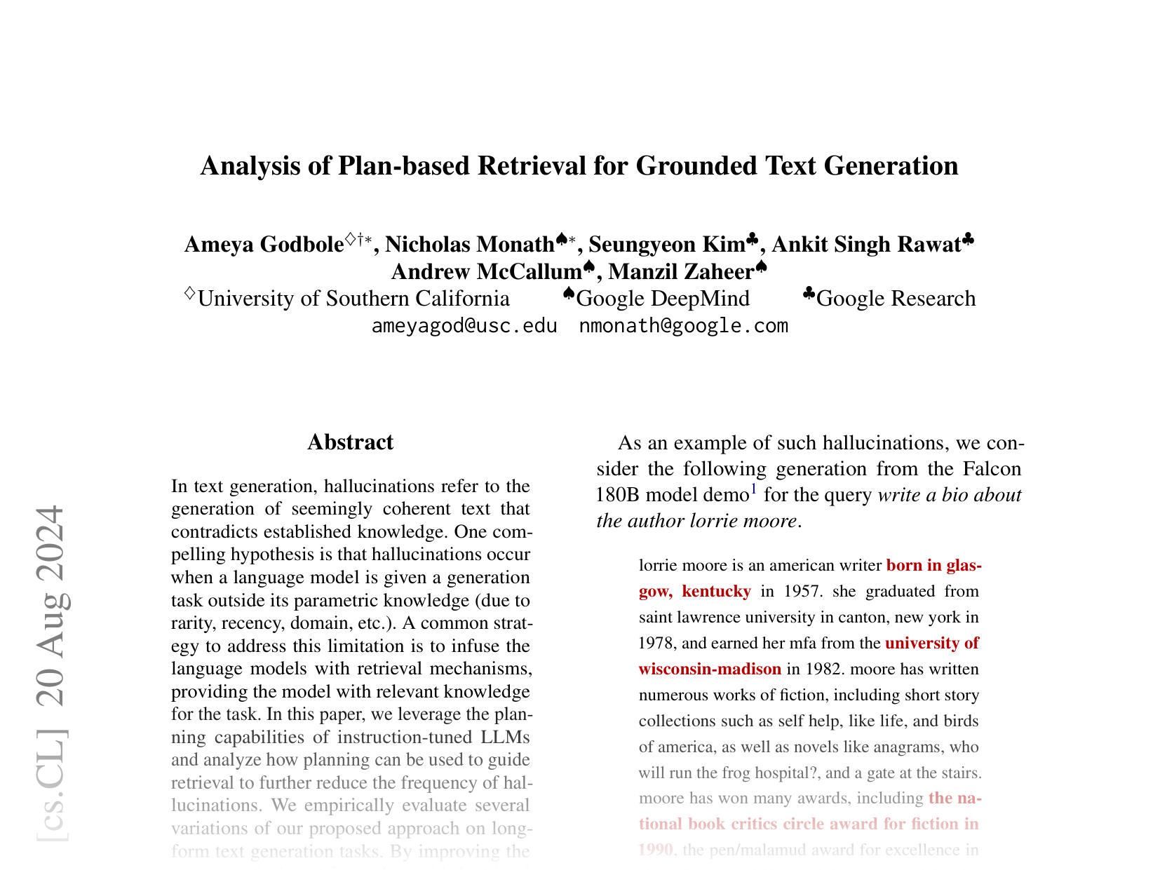 [Analysis of Plan-based Retrieval for Grounded Text Generation 🔗](https://arxiv.org/abs/2408.10490)