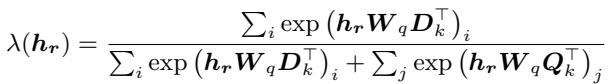 方程 14: 权重因子 lambda 的定义。