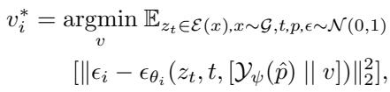 Equation for finding adversarial embeddings.