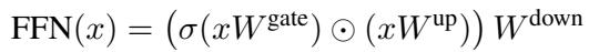 FFN 模块的数学公式。