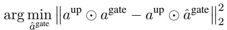 最小化稀疏化误差的优化目标。