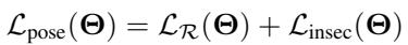 Equation 1. Pose Optimization Loss Function.