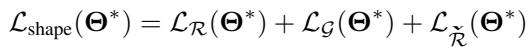 Equation 2. Shape Refinement Loss Function.