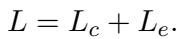 Equation for total loss