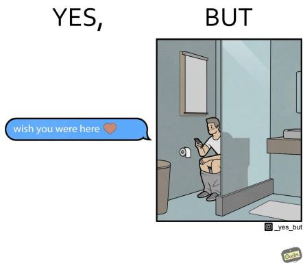 Figure 1: Satire conveyed through a social media image