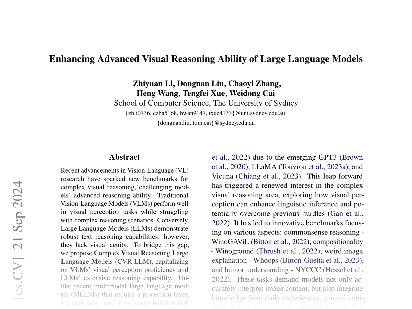 [Enhancing Advanced Visual Reasoning Ability of Large Language Models 🔗](https://arxiv.org/abs/2409.13980)