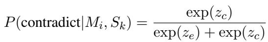 Equation for Probability of Contradiction