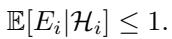 Expectation of e-value inequality.