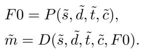 Final generation equations for F0 and Mel-spectrogram.