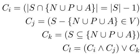 Equation determining if a sentence is simple.