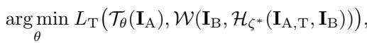 Equation for optimizing the modality transfer network.