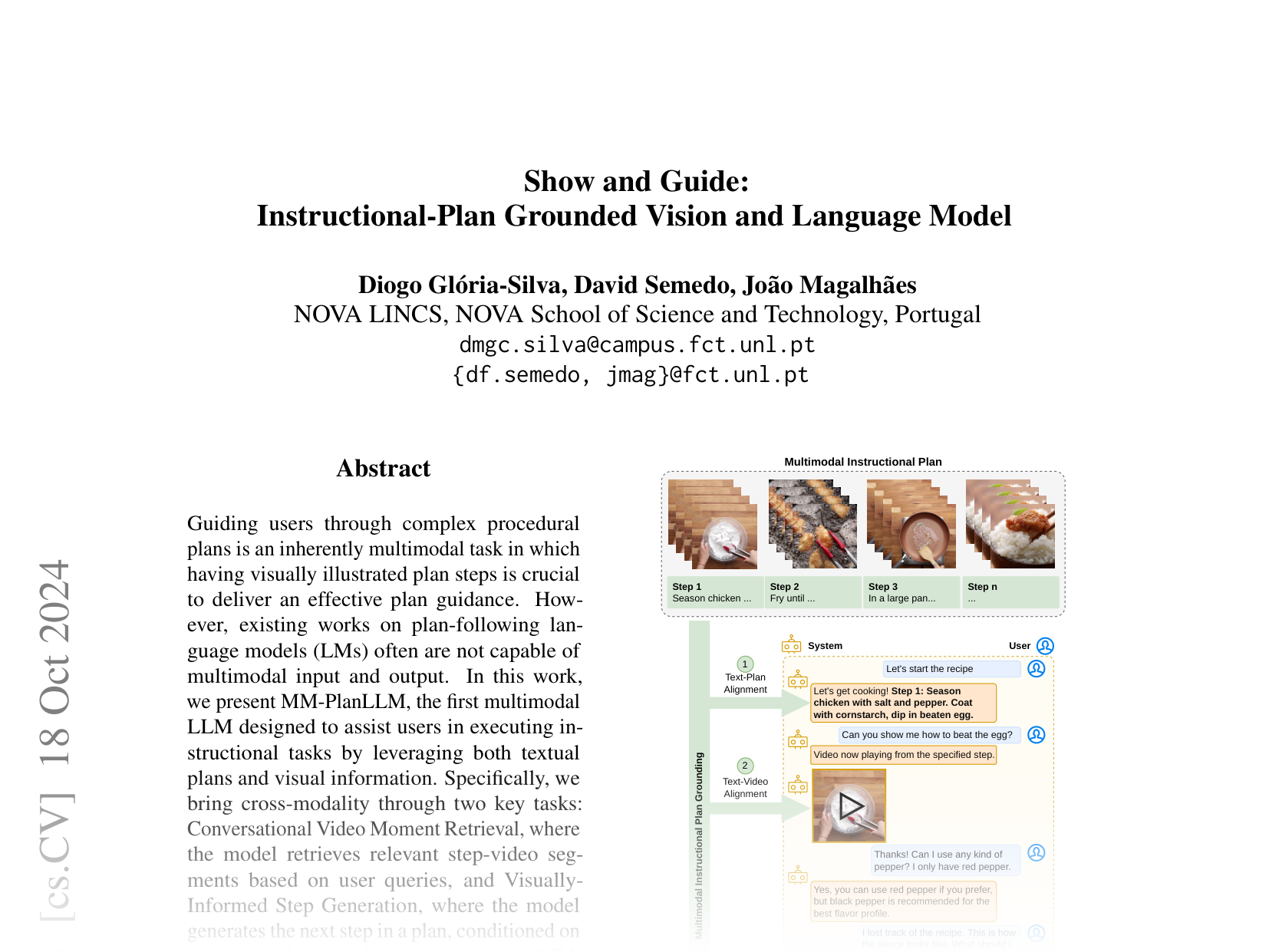 [Show and Guide: Instructional-Plan Grounded Vision and Language Model 🔗](https://arxiv.org/abs/2409.19074)