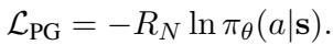 公式 6: 策略梯度损失