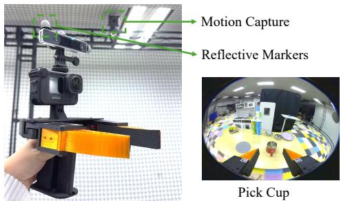 Example of the Pick Cup task setup.