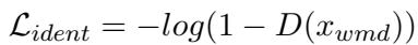 身份损失的公式。