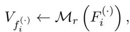 展示将功能模块转换为向量表示的公式。
