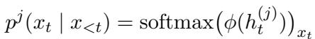 Equation for probability in layer j