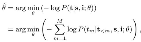 Equation 1: The standard log-likelihood training objective.