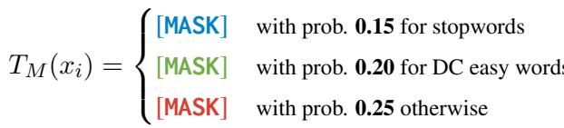 公式 1: 分层掩码概率函数。