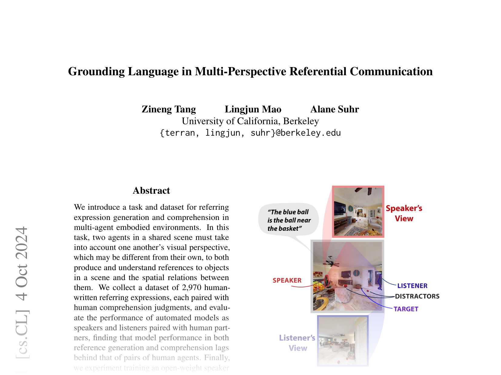 [Grounding Language in Multi-Perspective Referential Communication 🔗](https://arxiv.org/abs/2410.03959)