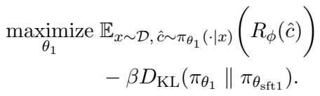 Equation for Preference Reward Optimization.