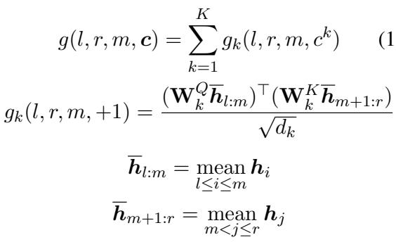 描述使用均值向量的一阶评分机制的方程。