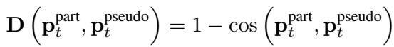 Equation for Cosine Distance divergence